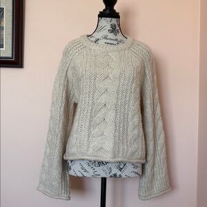 Universal Thread Women's Cable Knit Sweater - Beige